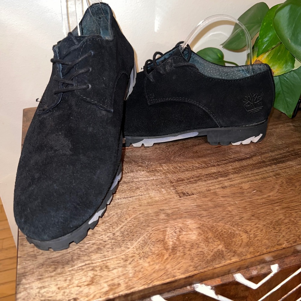 Timberland Mens‎ 42/9 Black Suede Chukka Boots Lug Sole Size 9